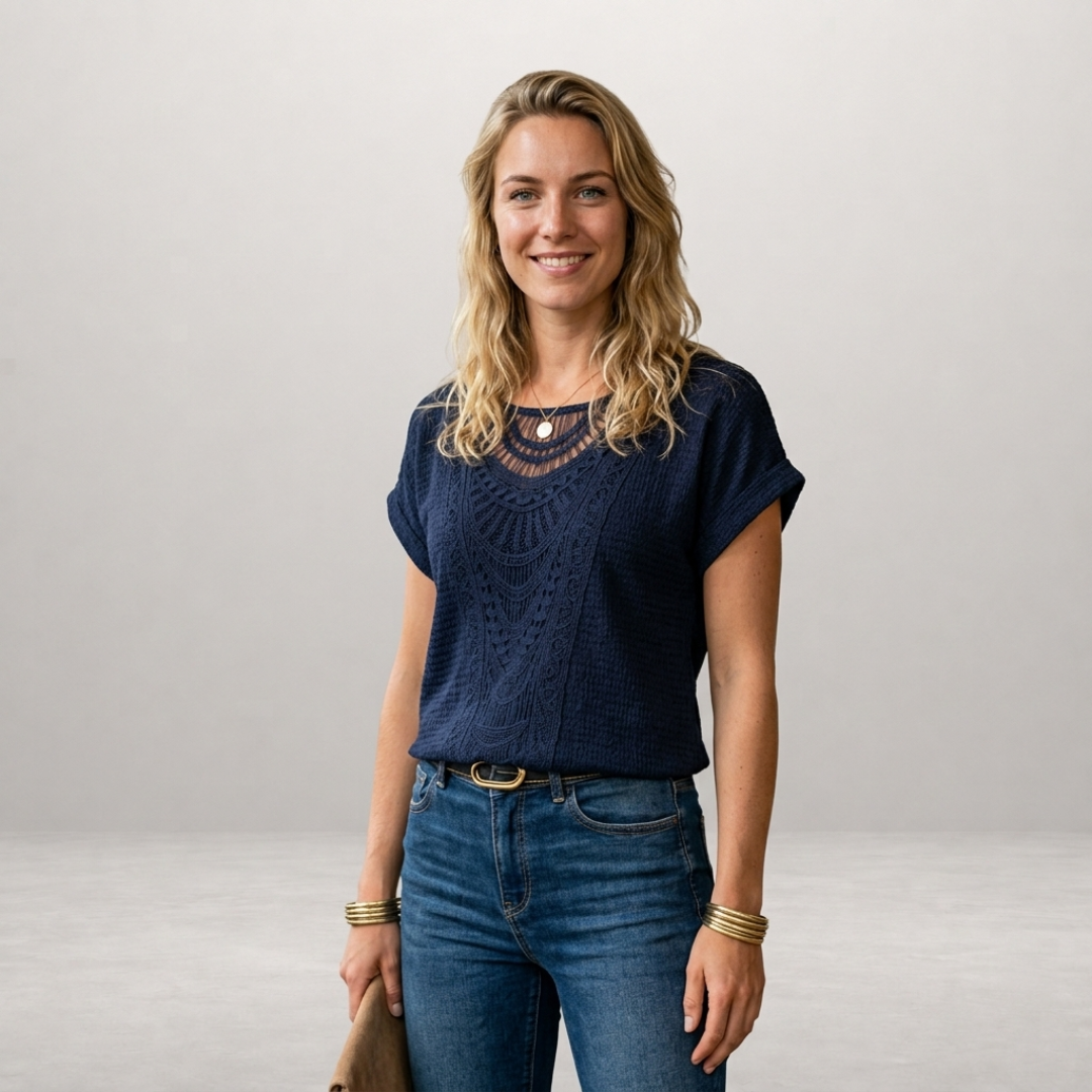 Elena - Gehaakte Top met Sierdetail