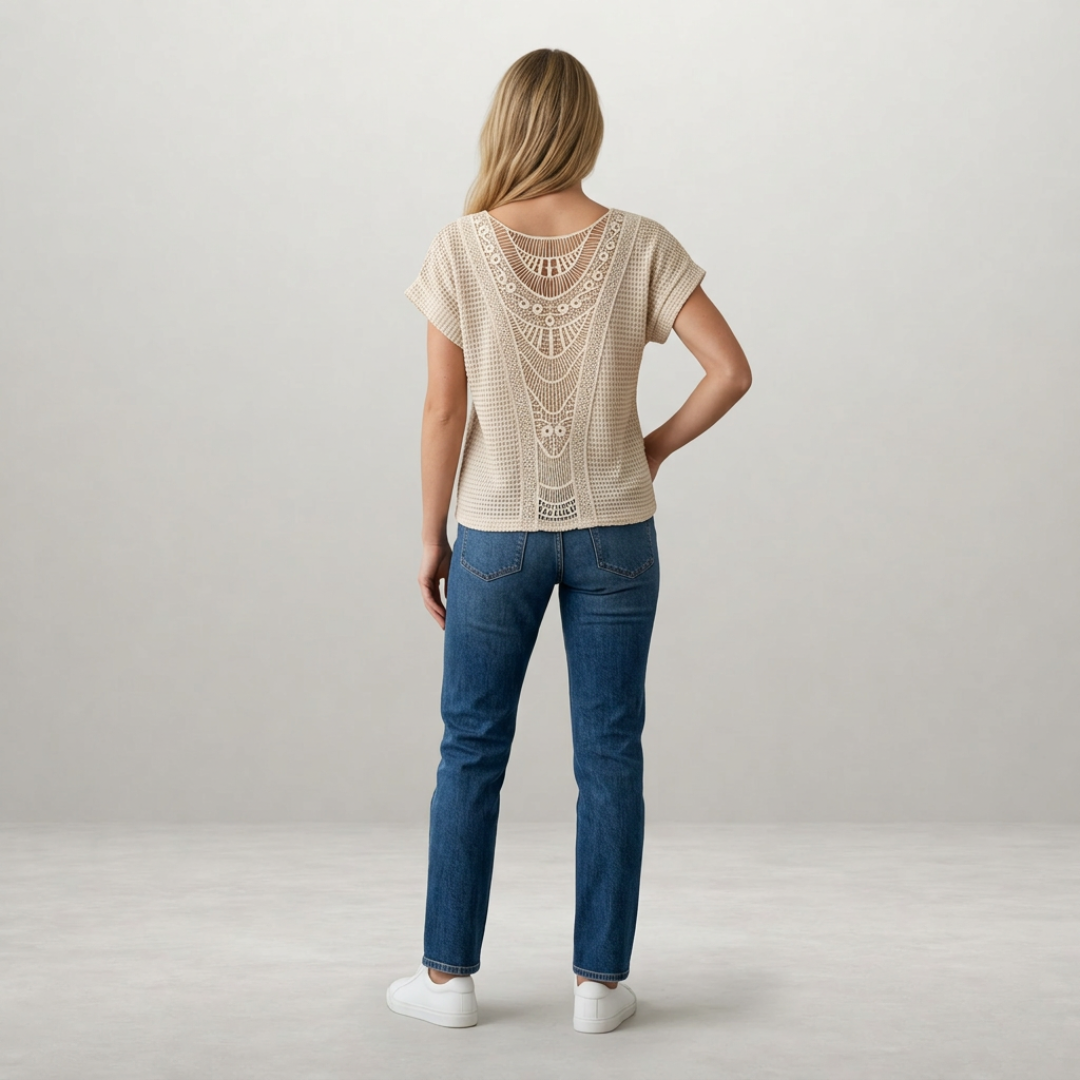 Elena - Gehaakte Top met Sierdetail