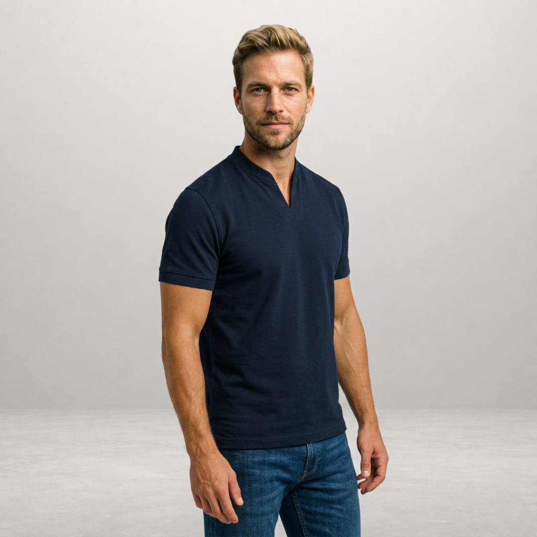 Noah - Polo T-shirt met Open Kraag