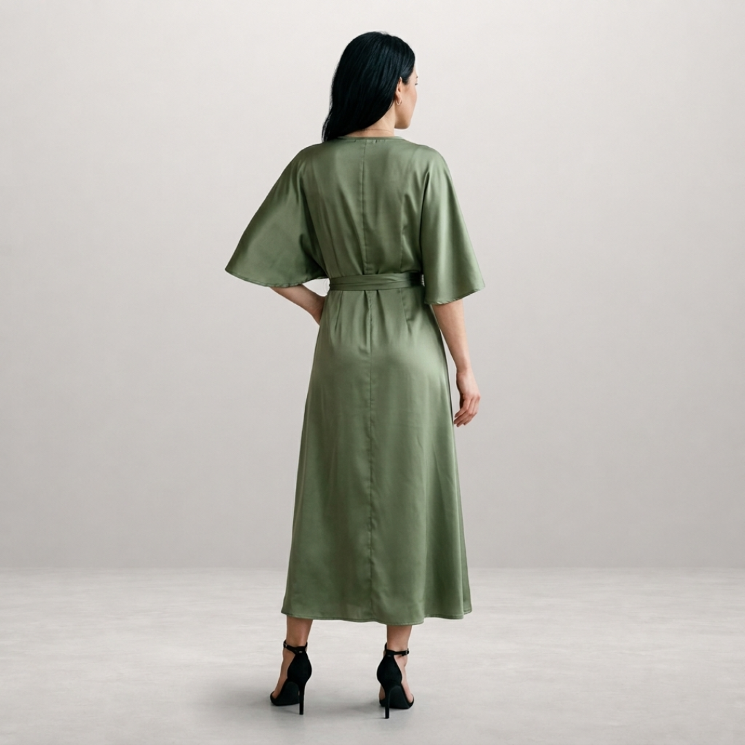 Lotte – Elegante Maxi Jurk met Strikceintuur
