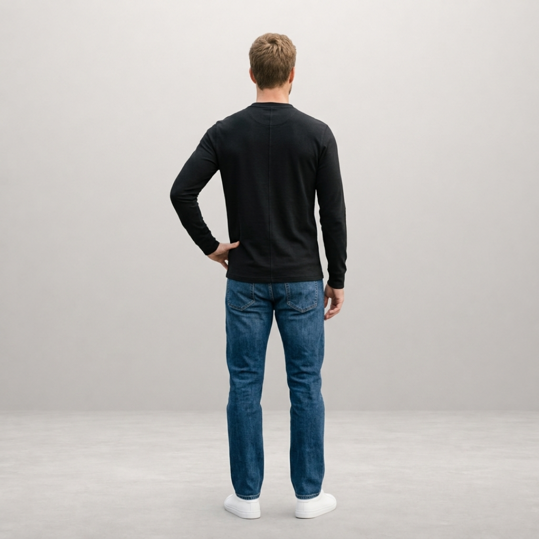 Luca - Henley Shirt met Lange Mouwen