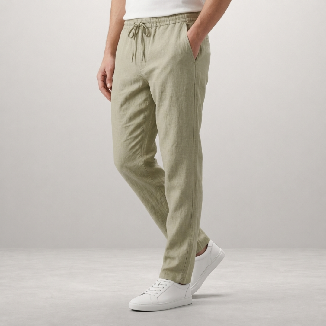 Daan – Linnen Broek met Trekkoord