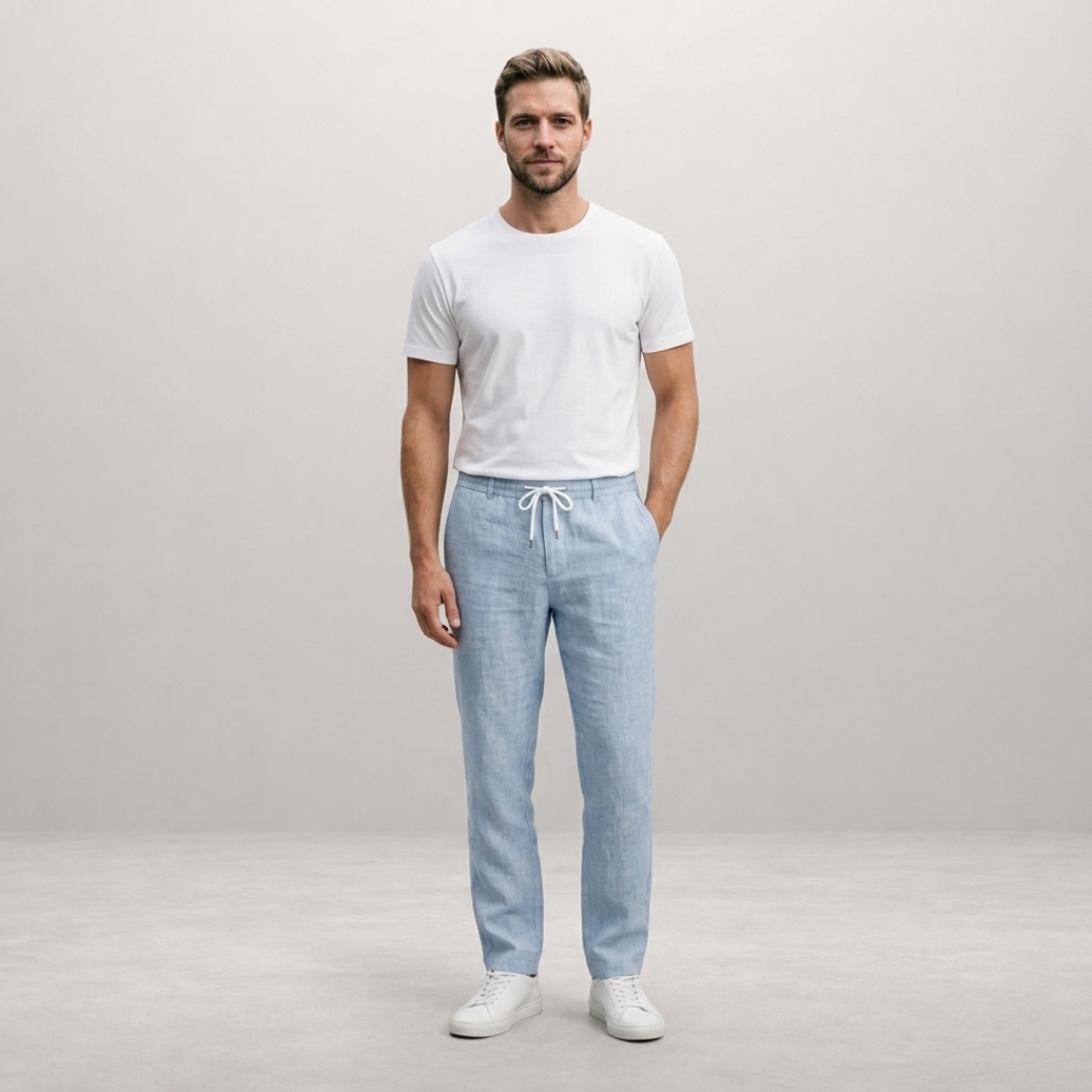 Daan – Linnen Broek met Trekkoord