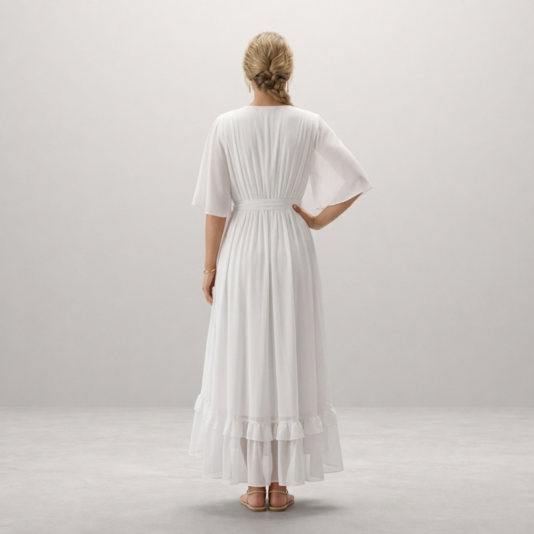 Lotte – Elegante Chiffon Wikkeljurk