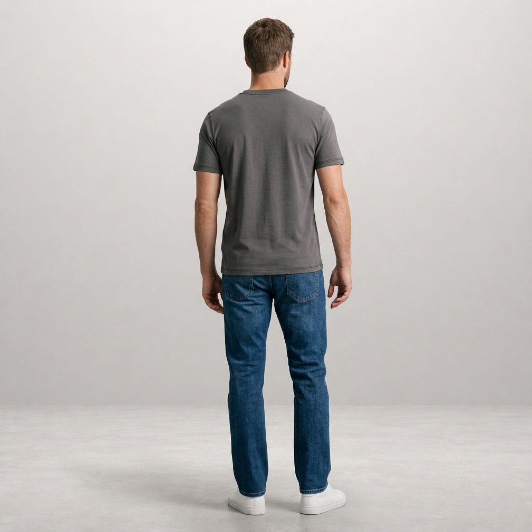 Milan - Basic T-shirt met Borstzak