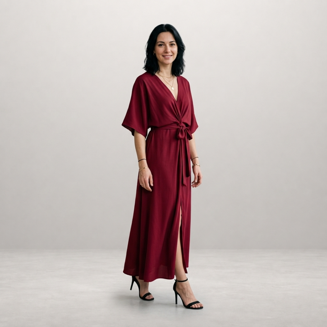Lotte – Elegante Maxi Jurk met Strikceintuur
